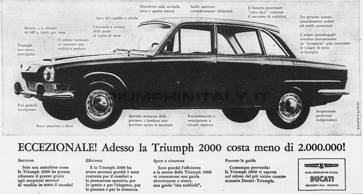 ECCEZIONALE! Adesso la Triumph 2000 costa meno di 2.000.000!