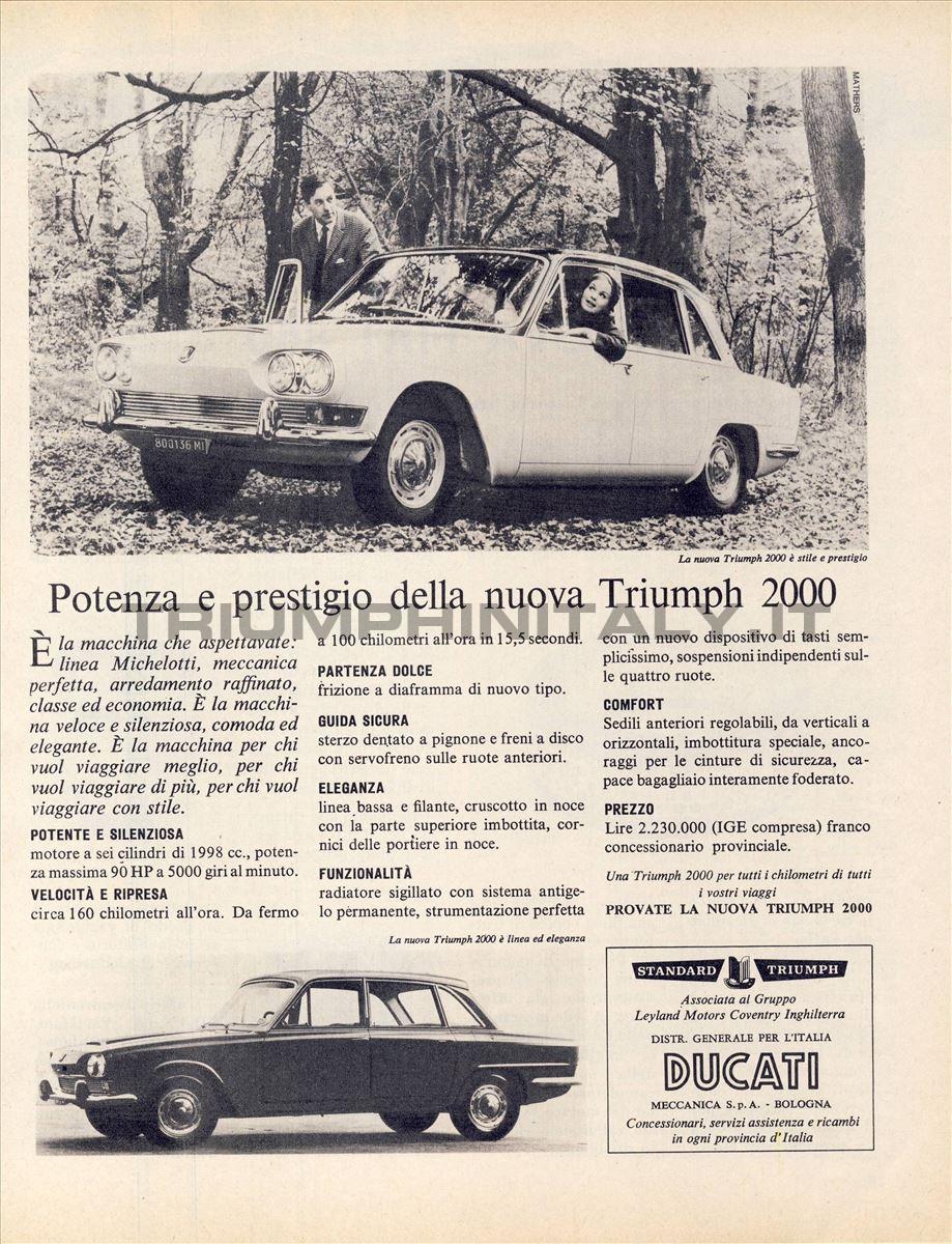 Potenza e prestigio della nuova Triumph 2000