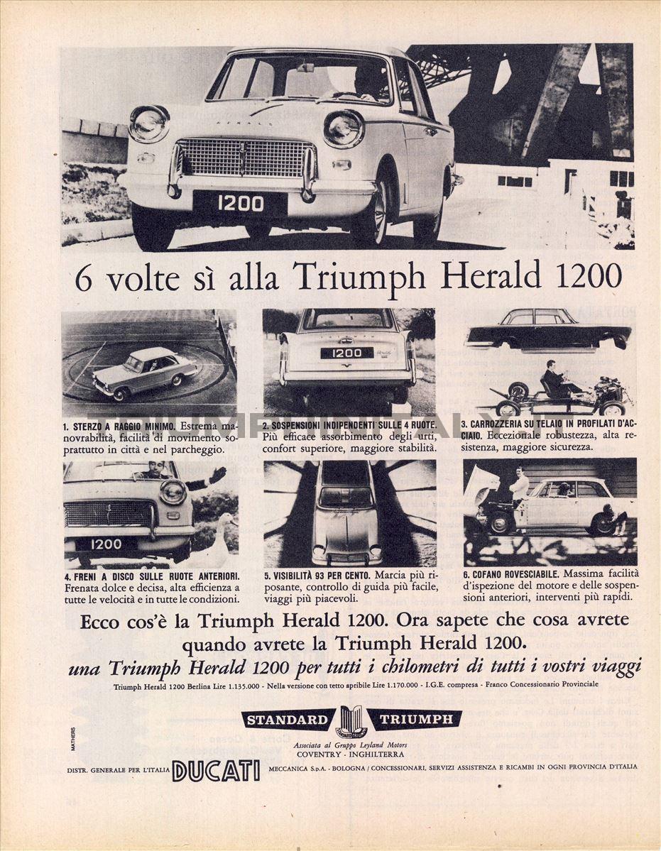 6 volte sì alla Triumph Herald 1200 (1964)