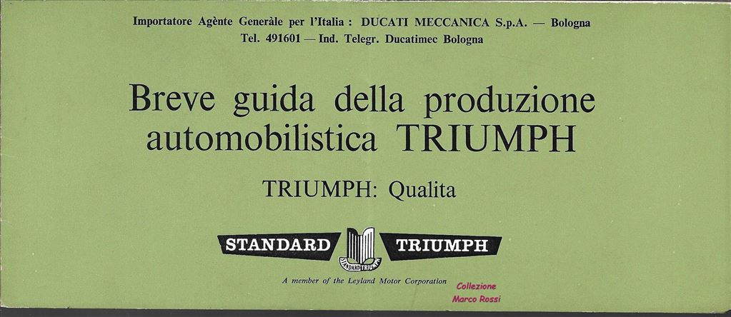 Breve guida della produzione automobilistica Triumph